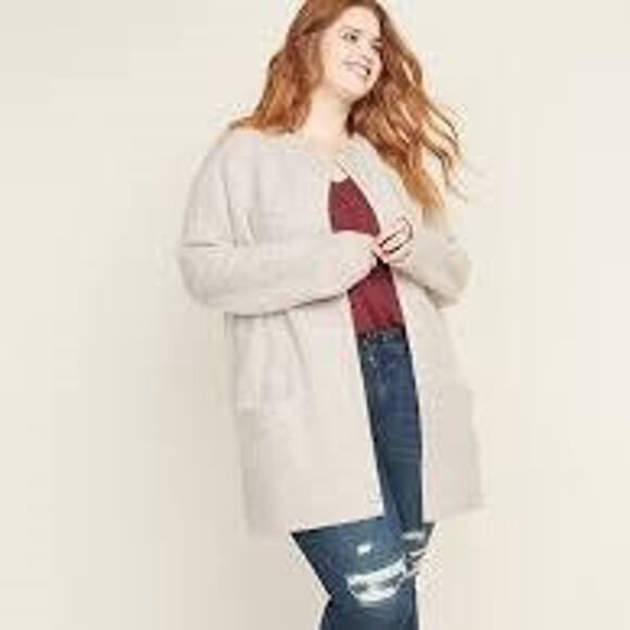 Old Navy Relaxed Cardi-Coat • Oatmeal • Size 4X - Picture 3 of 9